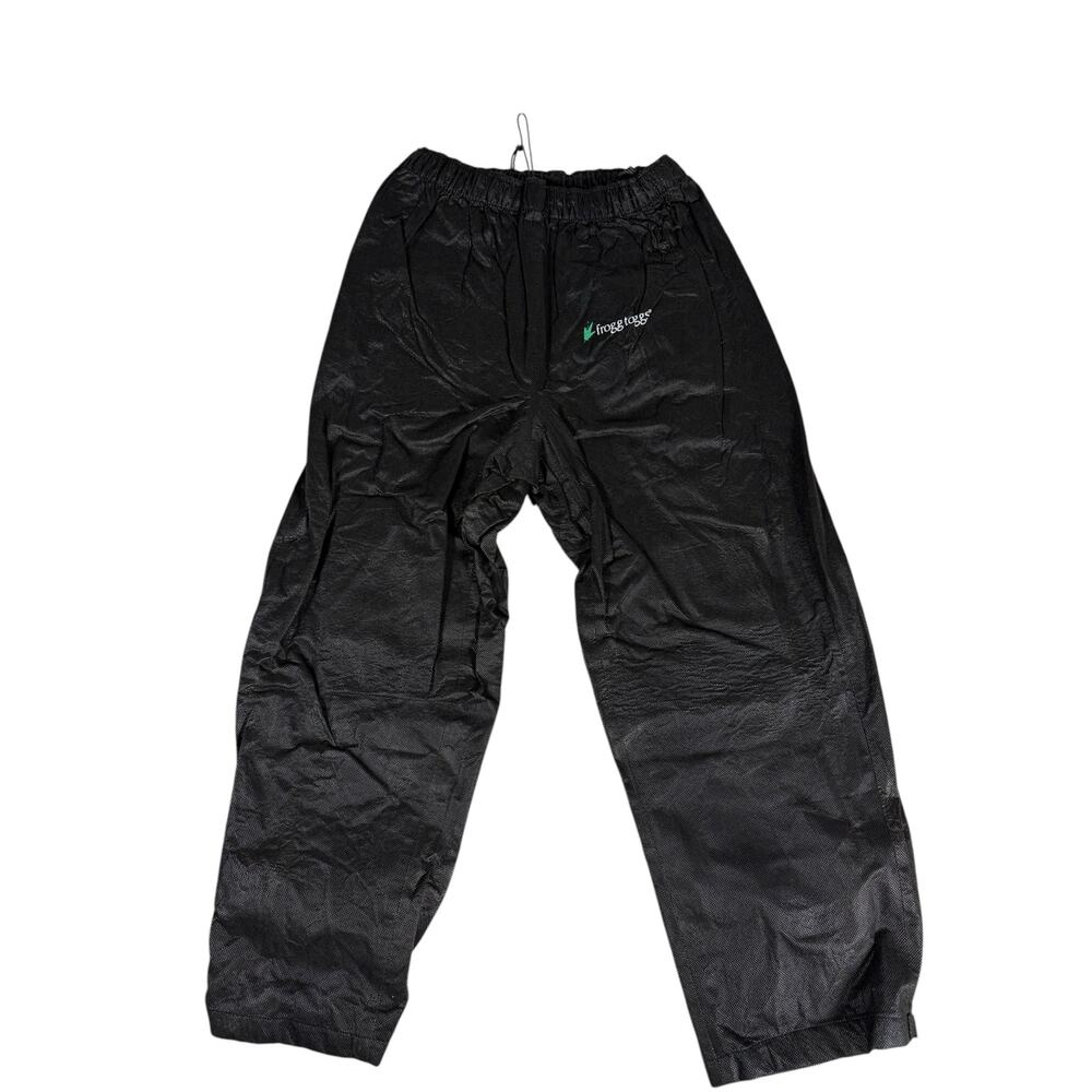 Men's Frog Toggs Black Waterproof Pants Size Medium